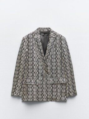 Zara Fluid Animal Print Blazer - NWT